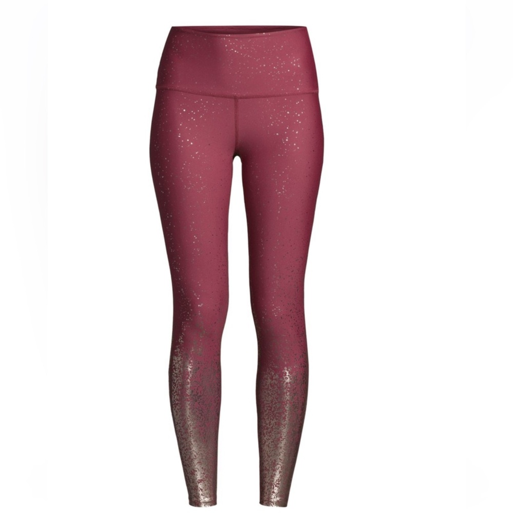Beyond Yoga Rose Metallic Speckle High-Waist Leggings